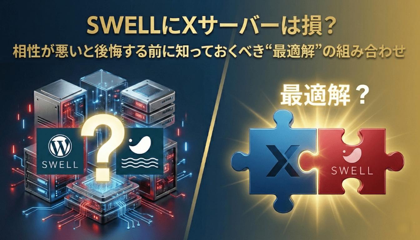 SWELLにXサーバーは損？相性が悪いと後悔する前に知っておくべき“最適解”の組み合わせ