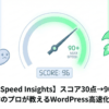 【PageSpeed Insights】スコア30点→90点へ！Web制作のプロが教えるWordPress高速化の裏ワザ