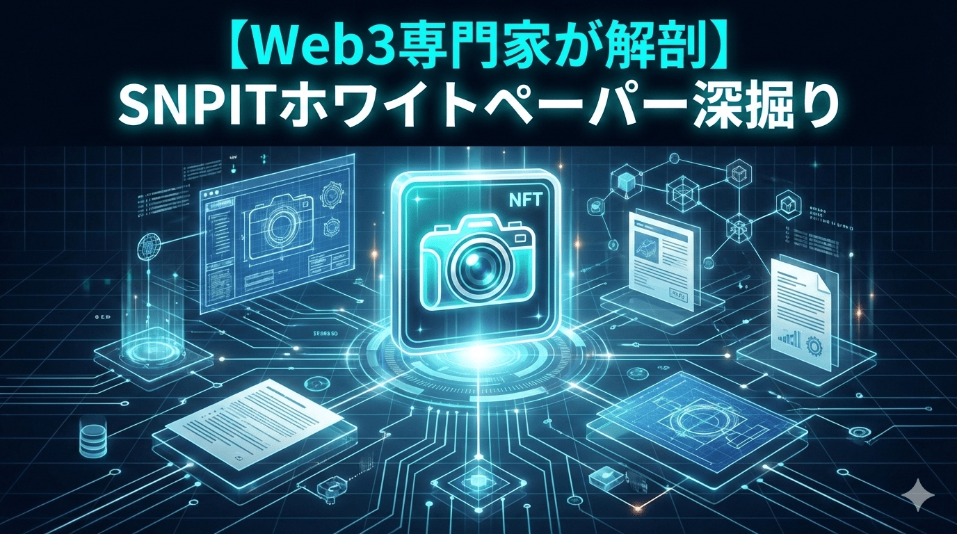 【Web3専門家が解剖】SNPITホワイトペーパー深掘り