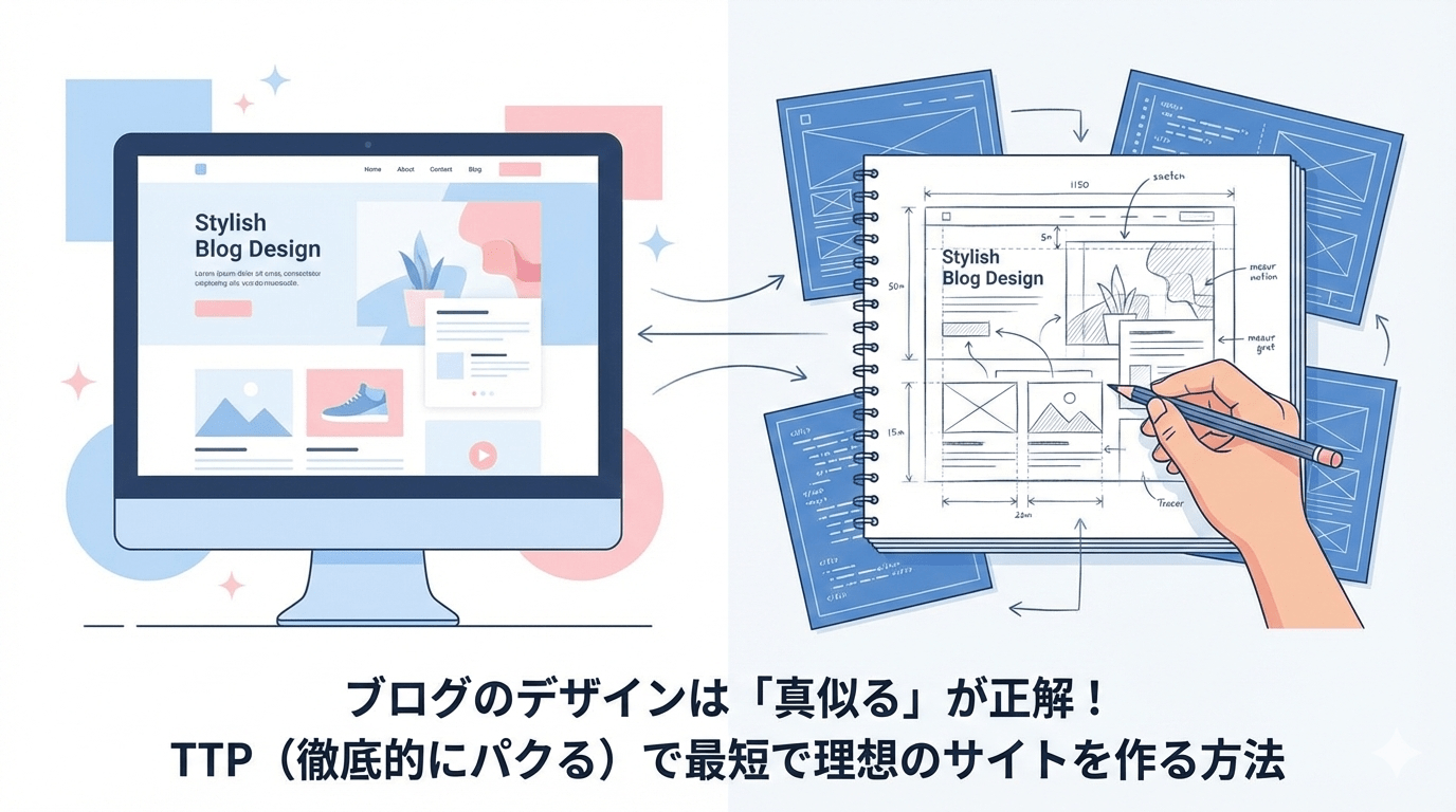 ブログのデザインは「真似る」が正解！TTP（徹底的にパクる）で最短で理想のサイトを作る方法